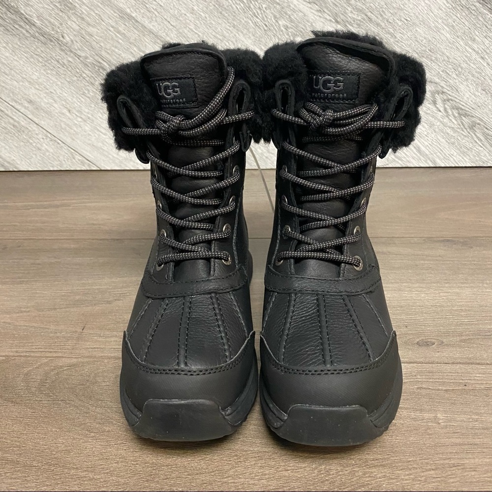 UGG | Adirondack III Snow Leopard Boots Black NEW - Picture 7 of 13